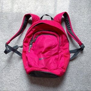 Hot pink Nike backpack